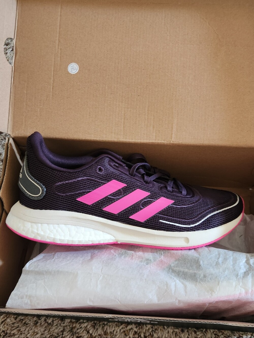 Adidas Women's Athletic Shoe - Purple with Pink Size 6.5 New In Box